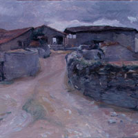Casas y eras. (Mendoza)